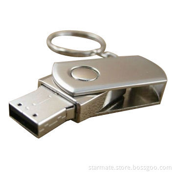 Metal Swivel USB Disk, 46 x 18 x 13.2mm Dimensions